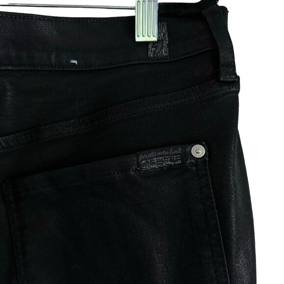 7 For All Mankind B(Air) Ankle Skinny Jeans in Coated Black Size 31 - Picture 7 of 14